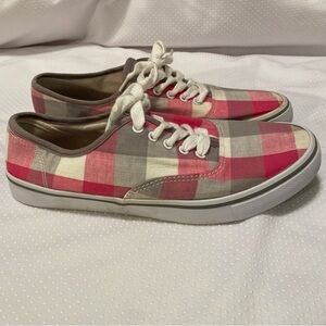 Emergency Exit Shoes Women’s Size 11 Lace‎ Up Pink Gray Flats Sneaker